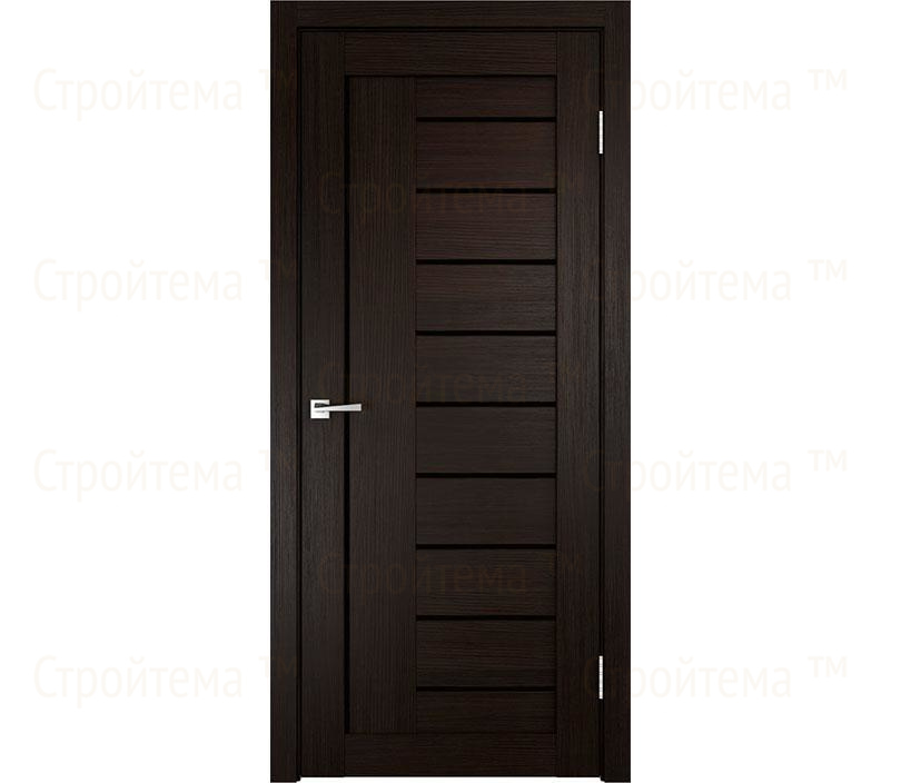 Дверь межкомнатная остекленная Velldoris LINEA 3 Венге/Лакобель черное