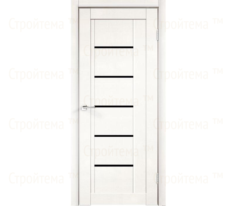 Дверь межкомнатная остекленная Velldoris NEXT 3 Белый эмалит/Лакобель черное
