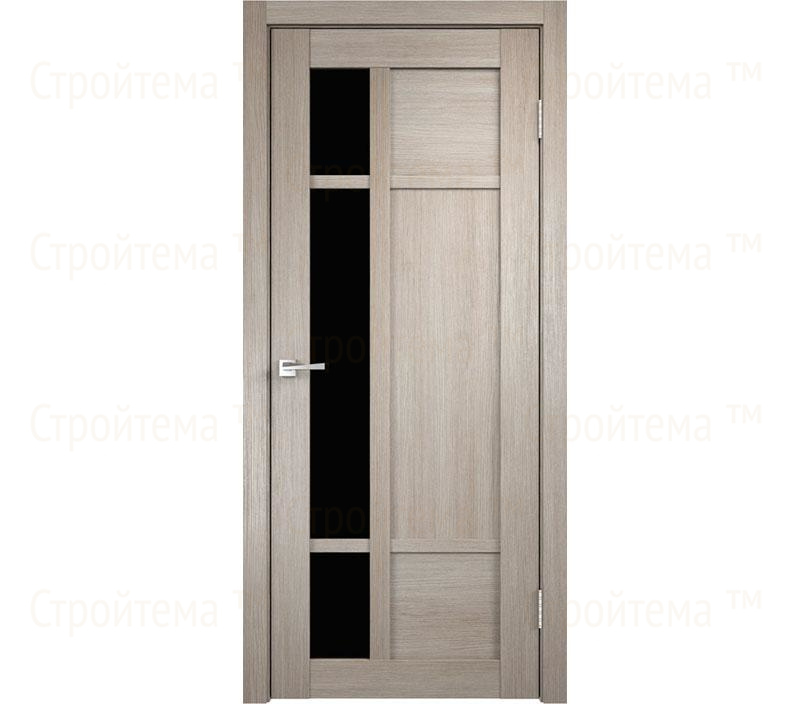 Дверь межкомнатная остекленная Velldoris PROVANCE 2 Капучино/Лакобель черное
