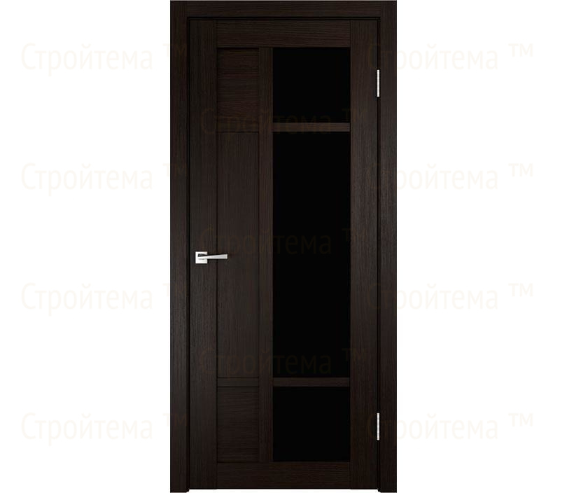 Дверь межкомнатная остекленная Velldoris PROVANCE 3 Венге/Лакобель черное