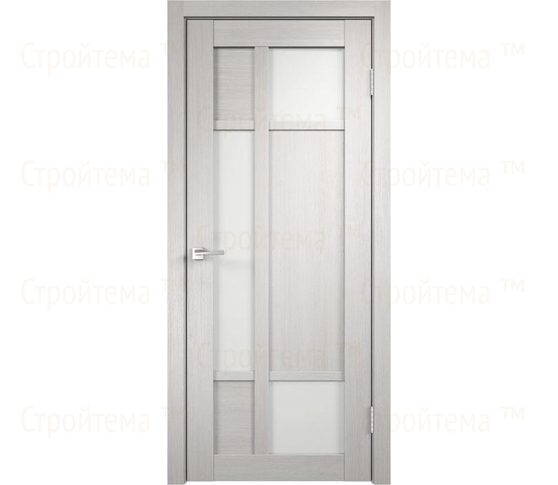 Дверь межкомнатная остекленная Velldoris PROVANCE 4 Дуб белый/Лакобель белое