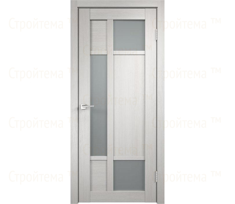 Дверь межкомнатная остекленная Velldoris PROVANCE 4 Дуб белый/Мателюкс