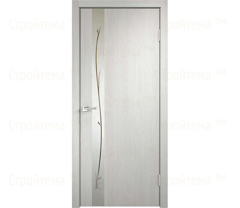 Дверь межкомнатная остекленная Velldoris SMART Z1 Дуб белый/Зеркало серебро