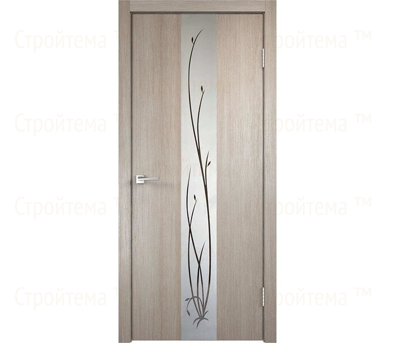 Дверь межкомнатная остекленная Velldoris SMART Z2 Капучино/Зеркало серебро