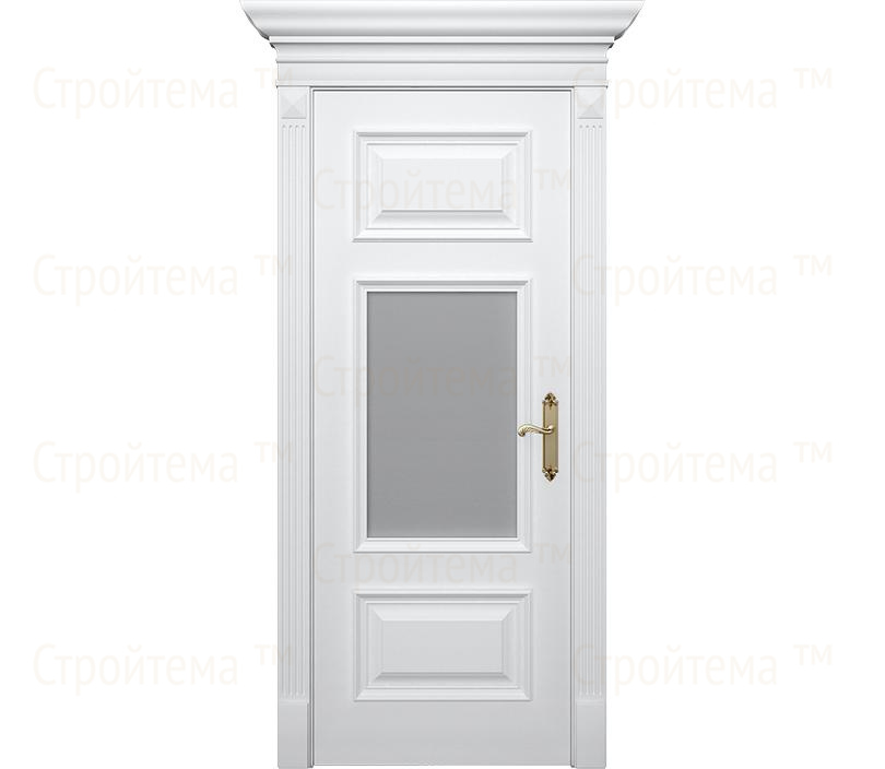 Дверь межкомнатная со стеклом Палермо ДО5 с патиной