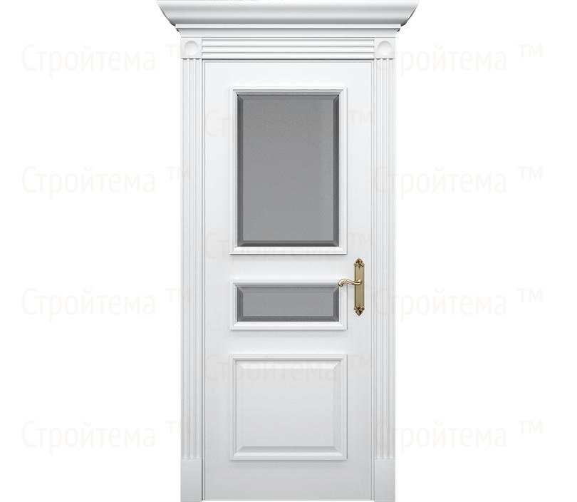Дверь межкомнатная со стеклом Монца ДО3 с патиной