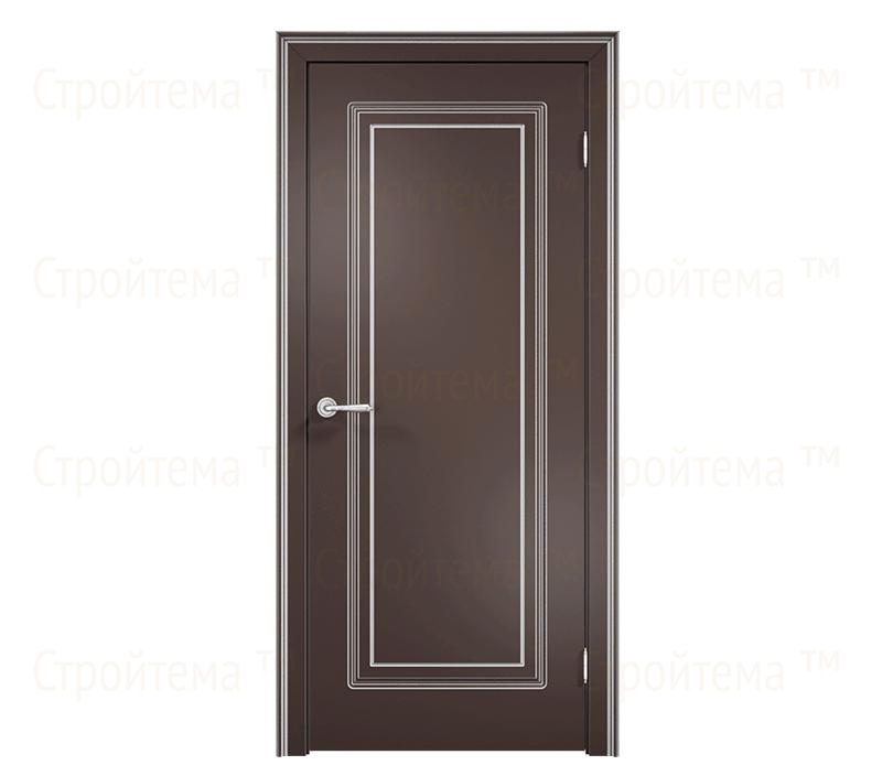 Дверь межкомнатная глухая Милан ДГ1 с патиной коричневая
