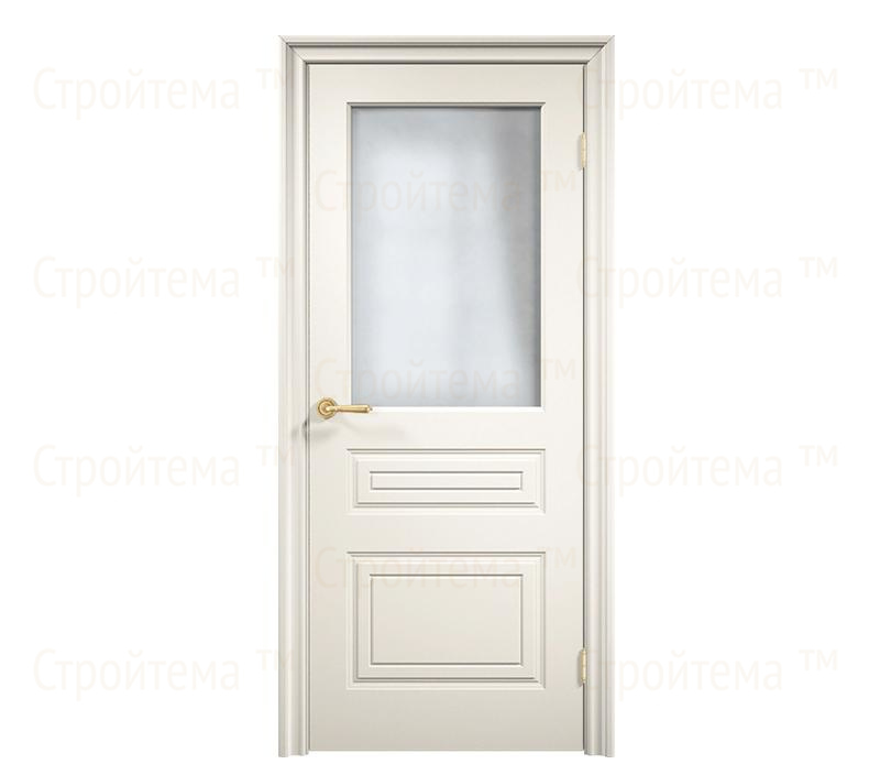 Дверь межкомнатная со стеклом Милан ДО3 кремовая