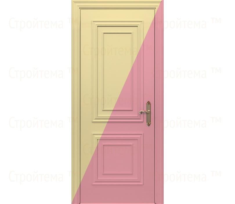 Дверь межкомнатная глухая двухцветная Каталина ДГ2