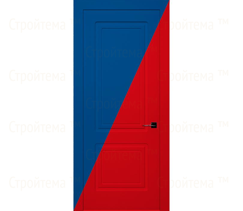 Дверь межкомнатная глухая двухцветная Милан ДГ2