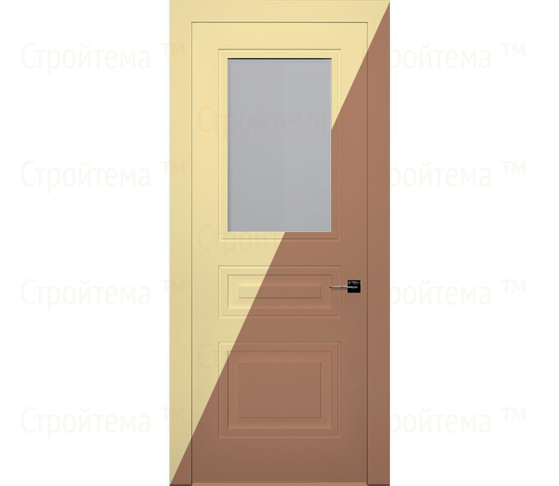 Дверь межкомнатная со стеклом Гранада ДО3 двухцветная