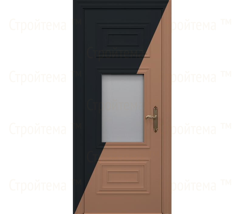 Дверь межкомнатная со стеклом Каталина ДО5 двухцветная