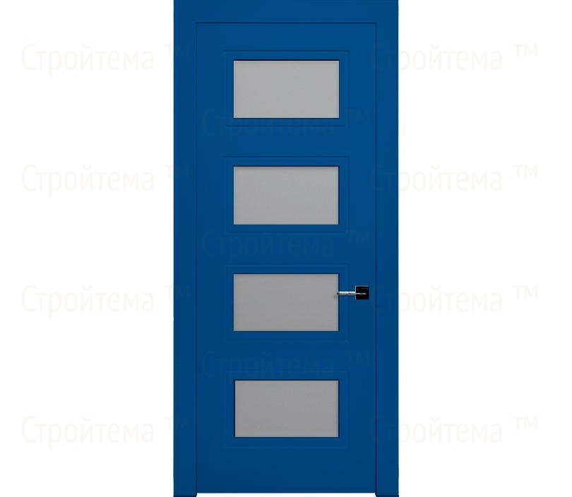 Дверь межкомнатная со стеклом Гранада ДО4 синяя