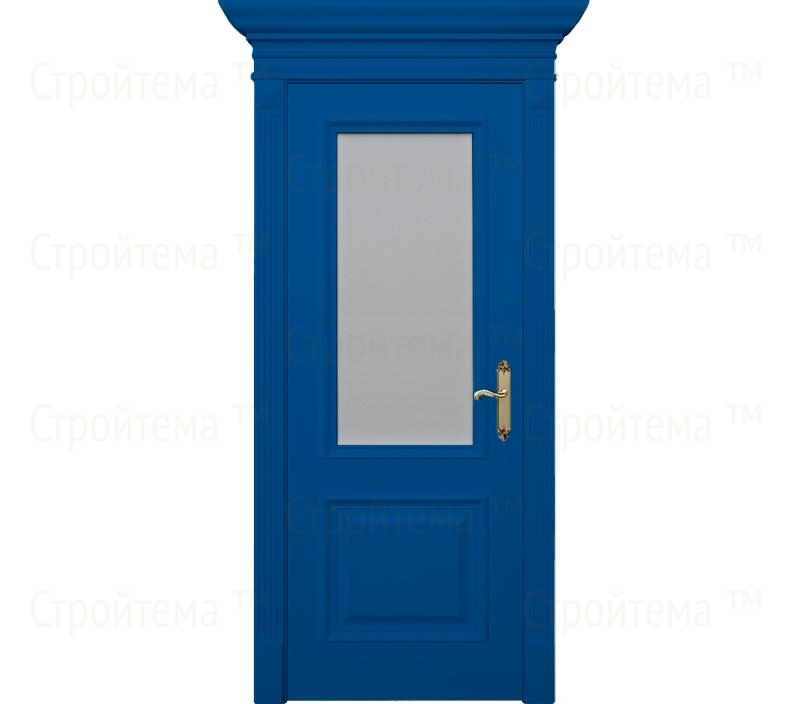 Дверь межкомнатная со стеклом Палермо ДО2 синяя