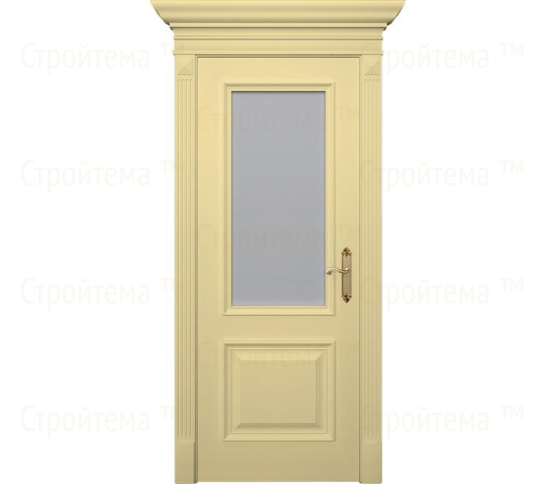 Дверь межкомнатная со стеклом Палермо ДО2 ванильная
