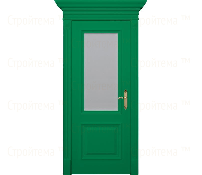 Дверь межкомнатная со стеклом Палермо ДО2 зеленая