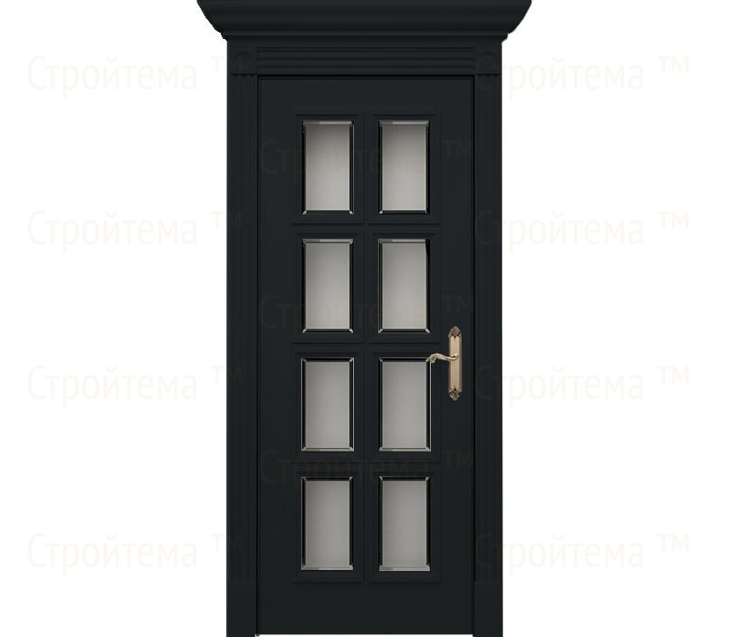 Дверь межкомнатная со стеклом Монца ДО1 черная