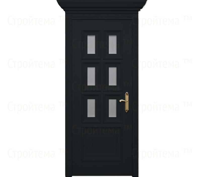 Дверь межкомнатная со стеклом Неаполь ДО1 черная