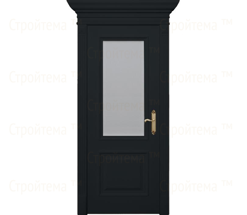 Дверь межкомнатная со стеклом Палермо ДО2 черная