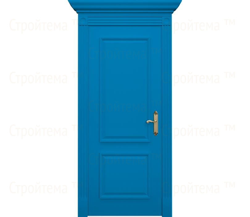 Дверь межкомнатная глухая Монца ДГ2 голубая