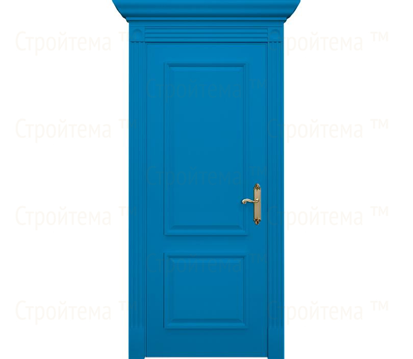 Дверь межкомнатная глухая Монца ДГ2 голубая