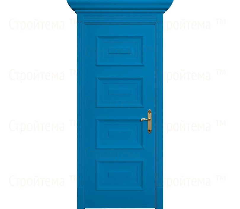 Дверь межкомнатная глухая Неаполь ДГ4 голубая