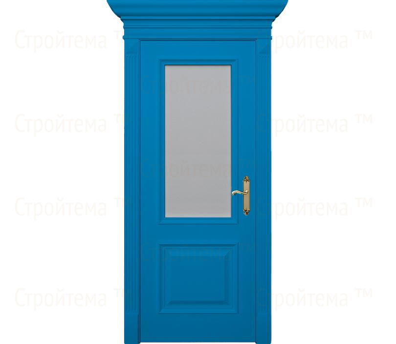 Дверь межкомнатная со стеклом Палермо ДО2 голубая