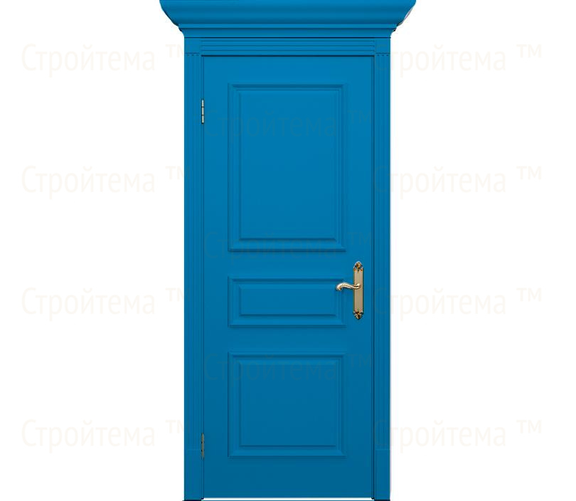 Дверь межкомнатная глухая Венеция ДГ3 голубая