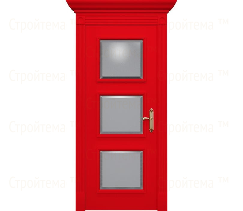 Дверь межкомнатная со стеклом Монца ДО6 красная
