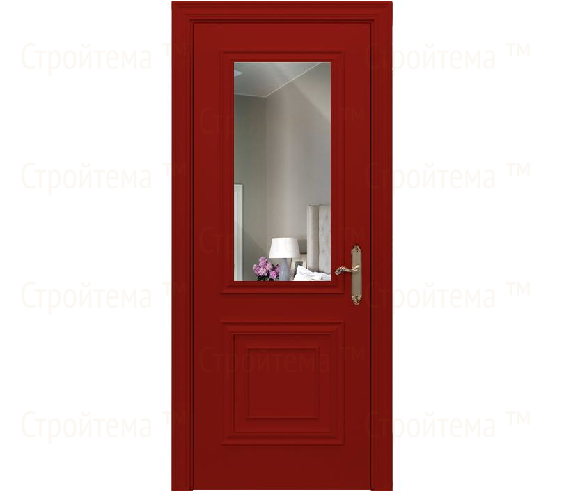 Дверь межкомнатная с зеркалом Каталина ДО2 вишневая