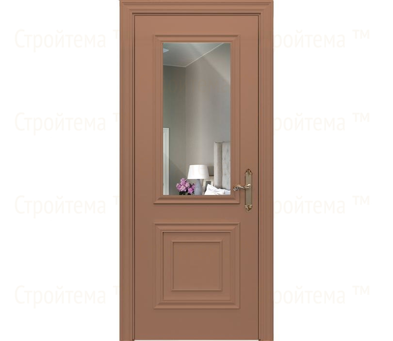 Дверь межкомнатная с зеркалом Каталина ДО2 капучино