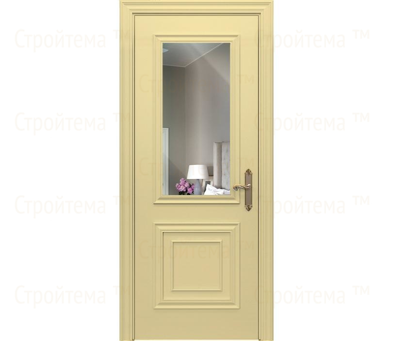 Дверь межкомнатная с зеркалом Каталина ДО2 ванильная