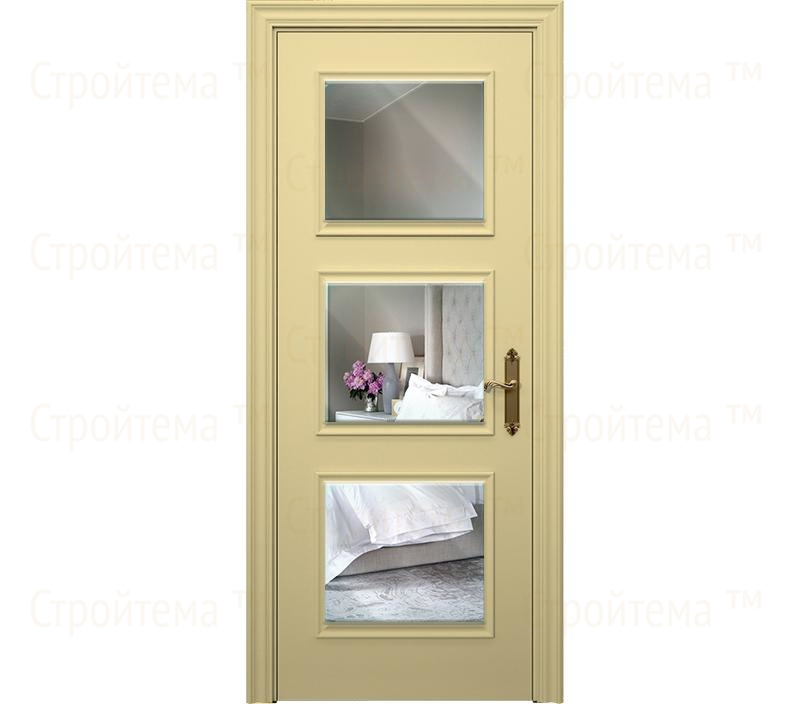 Дверь межкомнатная с зеркалом Каталина ДО6 ванильная