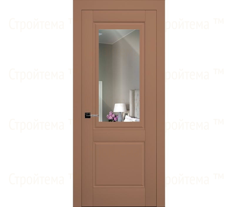Дверь межкомнатная с зеркалом Лондон ДГ2 капучино
