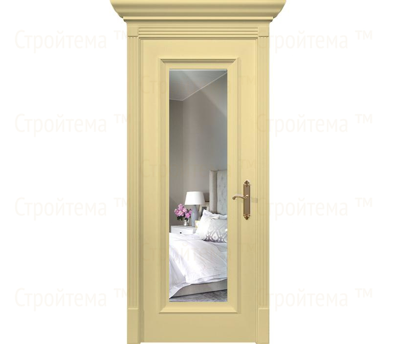 Дверь межкомнатная с зеркалом Неаполь ДГ1 ванильная