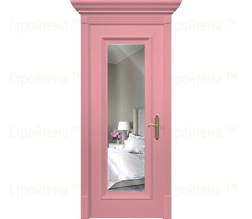 Дверь межкомнатная с зеркалом Неаполь ДГ1 магнолия