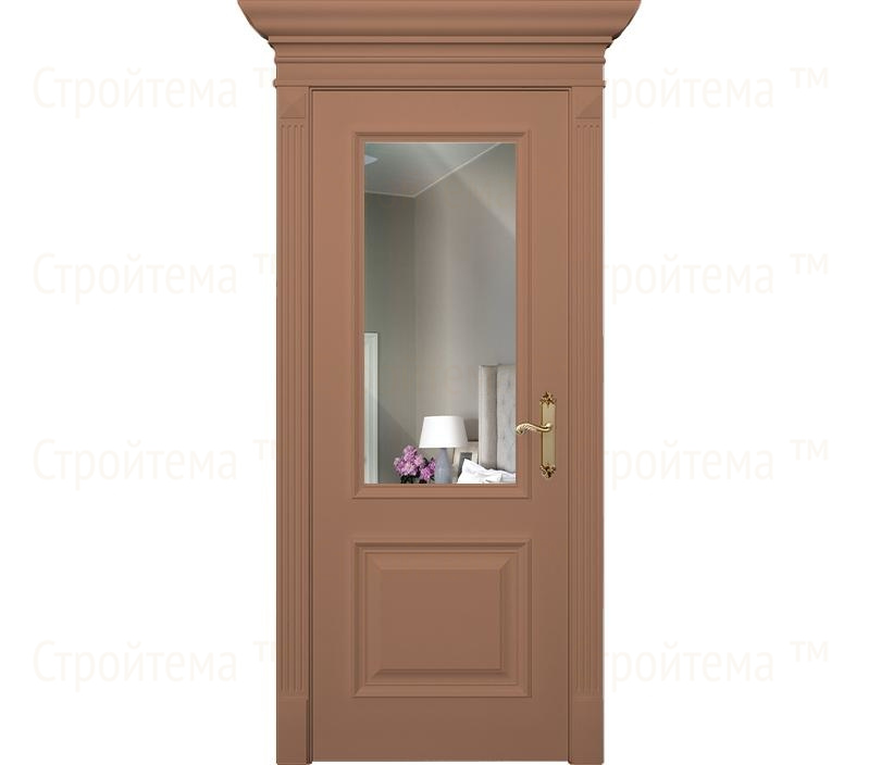 Дверь межкомнатная с зеркалом Палермо ДО2 капучино