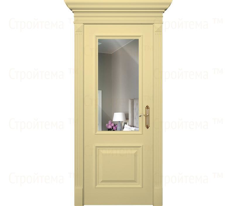 Дверь межкомнатная с зеркалом Палермо ДО2 ванильная