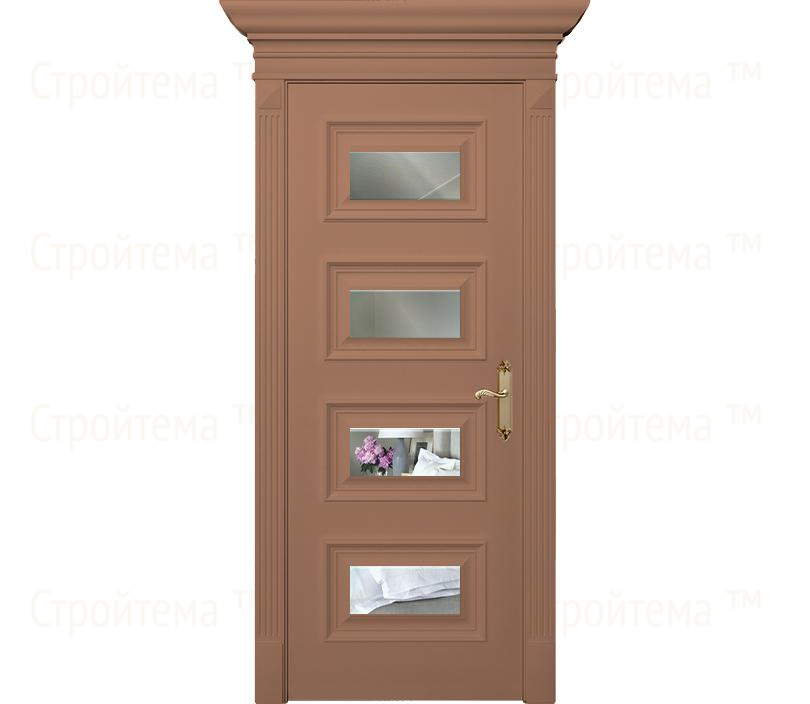 Дверь межкомнатная с зеркалом Палермо ДО4 капучино