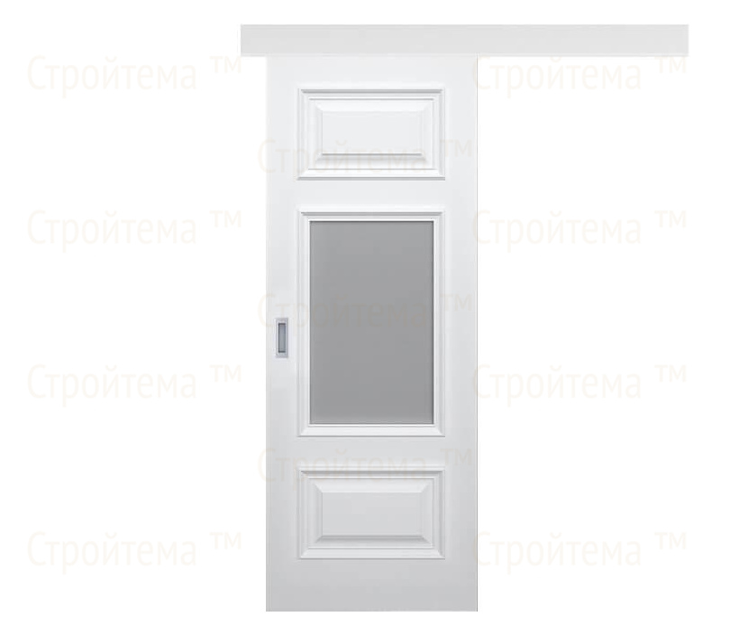Дверь межкомнатная раздвижная со стеклом Палермо ДО5 с патиной