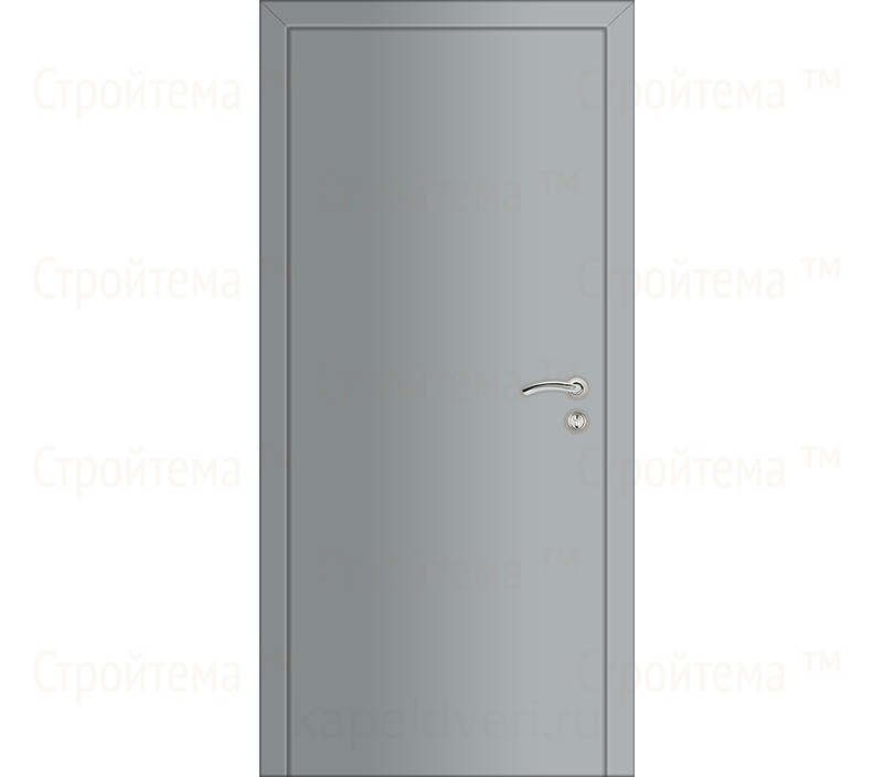 Дверь межкомнатная Капель Classic ПВХ гладкая моноколор серый 7040