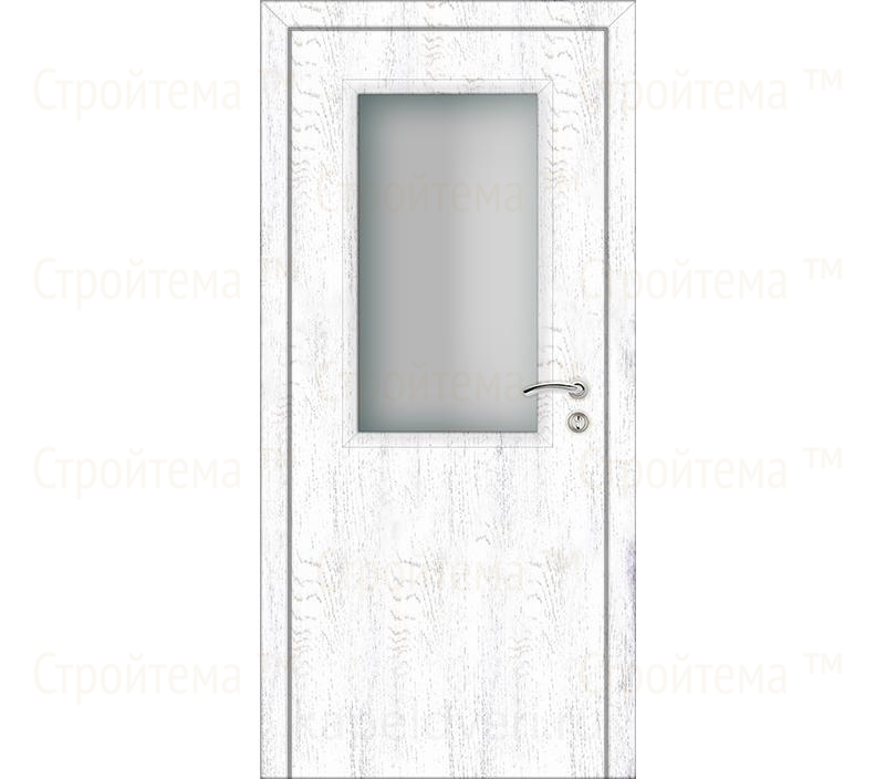 Дверь межкомнатная Капель Classic ПВХ гладкая Дуб Тревис с остеклением