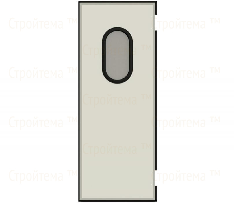 Одностворчатая маятниковая дверь Ирбис с фиксацией МДО (Ф)