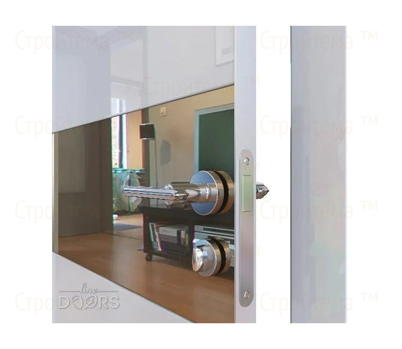 Дверь межкомнатная Линия дверей DO-501 (ДО-501) Белый глянец/зеркало Бронза