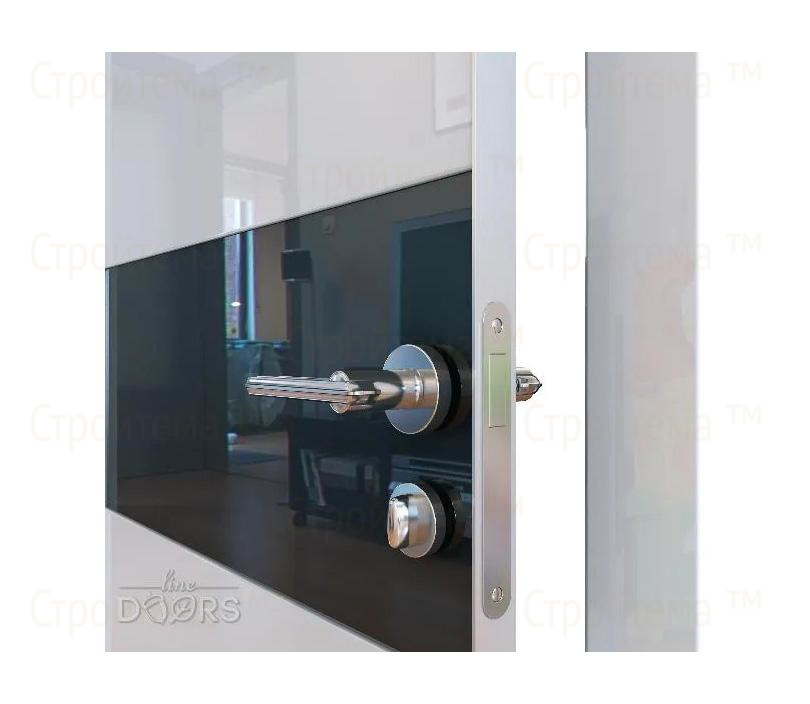 Дверь межкомнатная Линия дверей DO-501 (ДО-501) Белый глянец/стекло Черное