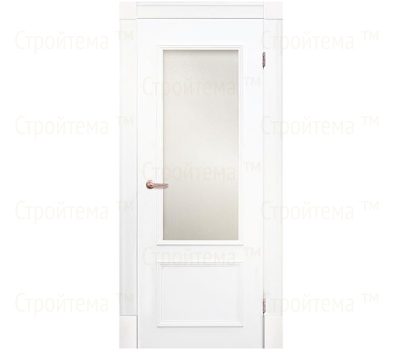 Дверь межкомнатная остекленная Olovi Петербургские двери 2 белая, б/з