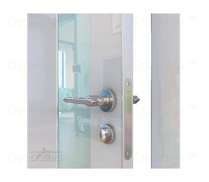 Дверь межкомнатная Линия дверей DO-504 (ДО-504) Белый глянец/стекло Белое