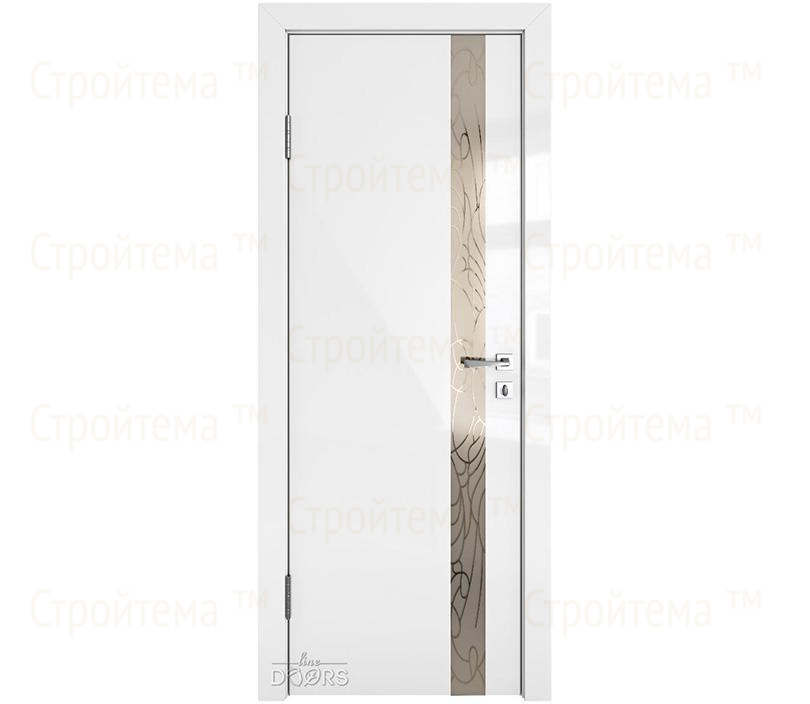 Дверь межкомнатная Линия дверей DO-507 (ДО-507) Белый глянец/вставка Веста