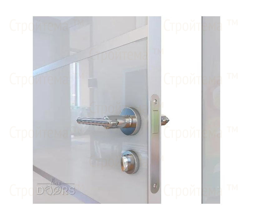Дверь межкомнатная шумоизоляционная Линия дверей DG-605 (ДГ-605) Белый глянец