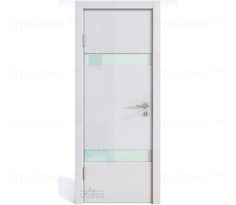 Дверь межкомнатная шумоизоляционная Линия дверей DO-602 (ДО-602) Белый глянец/стекло Белое